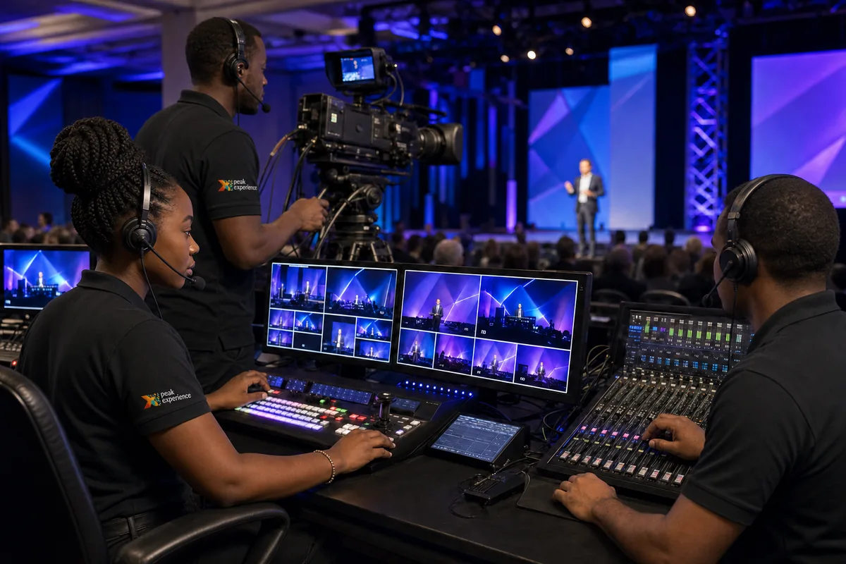 Live event streaming and virtual production setup