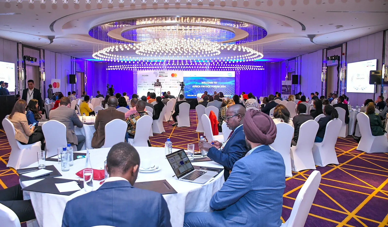 A diverse audience attending the Africa Fintech Forum in Nairobi, Kenya
